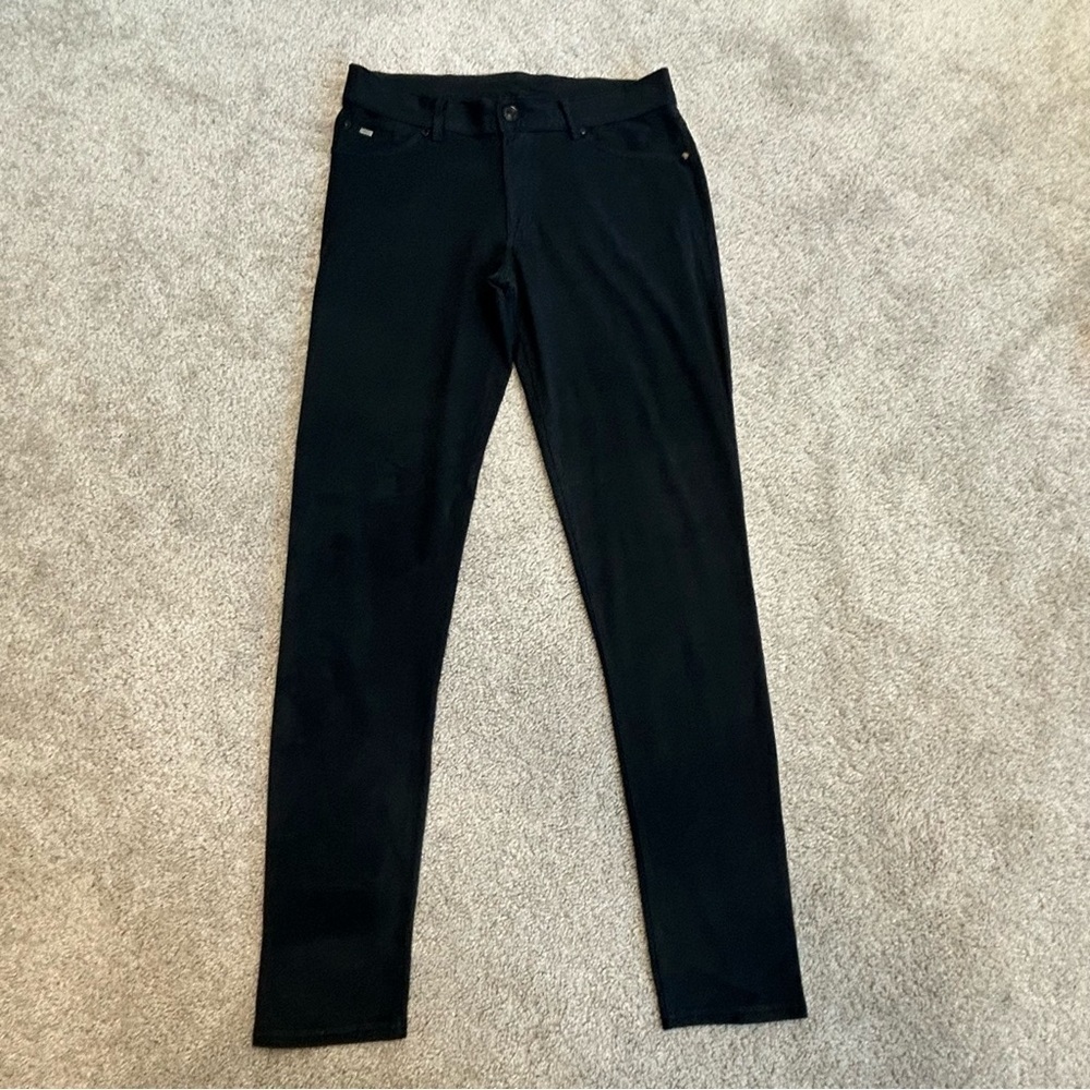 BCBGMaxazria black faux suede leggings Sz S